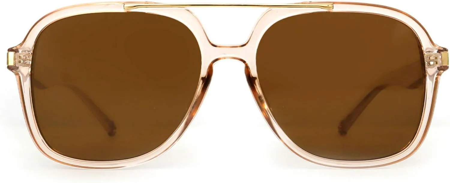 COTIA 2026 Модные квадратные солнцезащитные очки для женщин и мужчин с двойной перемычкой, очки-пилот, защита от УФ-излучения UV400, ретро-очки, Champagne
COTIA 2026 Модные квадратные солнцезащитные очки для женщин и мужчин с двойной перемычкой, очки-пилот, защита от УФ-излучения UV400, ретро-очки, Champagne