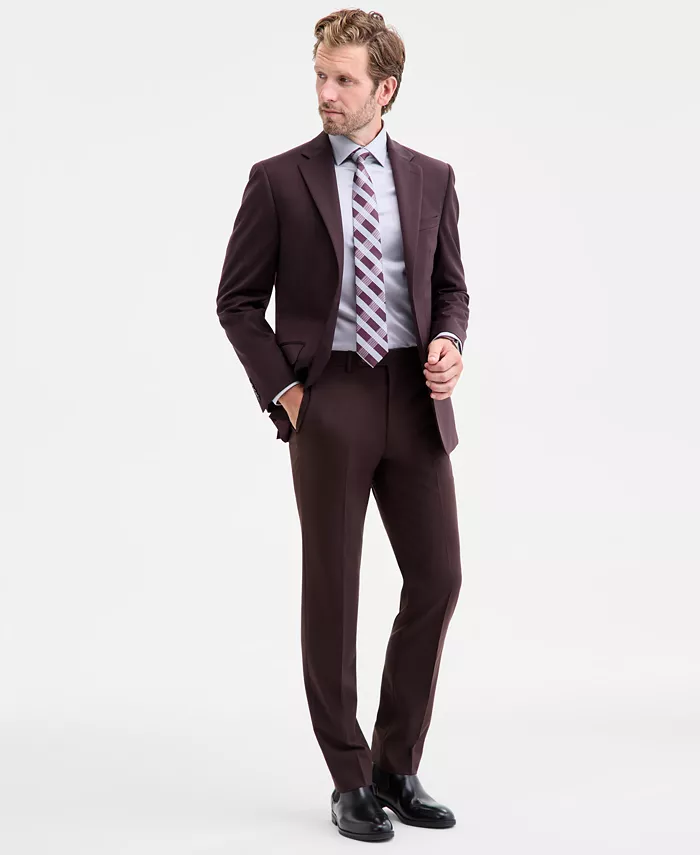 Мужской приталенный костюм из смесовой шерсти Calvin Klein, бургундия
Мужской приталенный костюм из смесовой шерсти Calvin Klein, бургундия