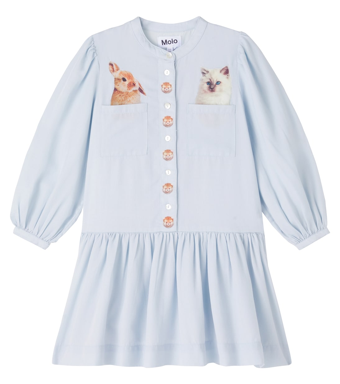Платье-рубашка с принтом Клары Molo, Pocket Pets 
Платье-рубашка с принтом Клары Molo, Pocket Pets