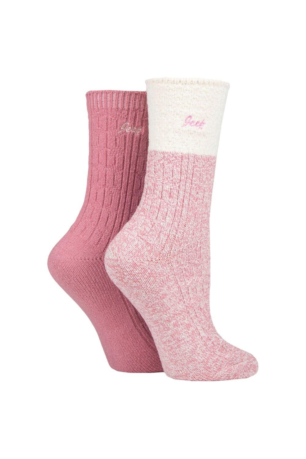2 пары сверхмягких вязаных носков-ботинок Jeep, розовый
2 пары сверхмягких вязаных носков-ботинок Jeep, розовый