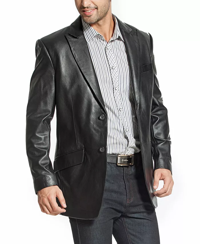 Мужской пиджак из кожи с острыми лацканами и двумя пуговицами Bgsd, черный
Мужской пиджак из кожи с острыми лацканами и двумя пуговицами Bgsd, черный