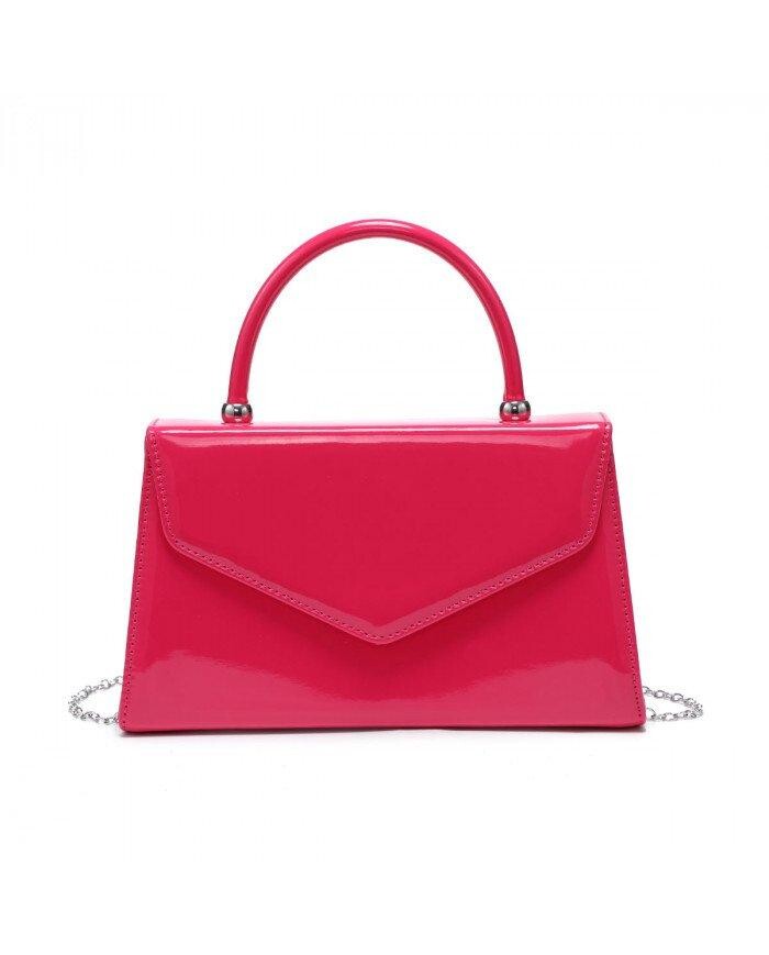 Лакированный клатч с верхней ручкой JFY, розовый
Лакированный клатч с верхней ручкой JFY, розовый