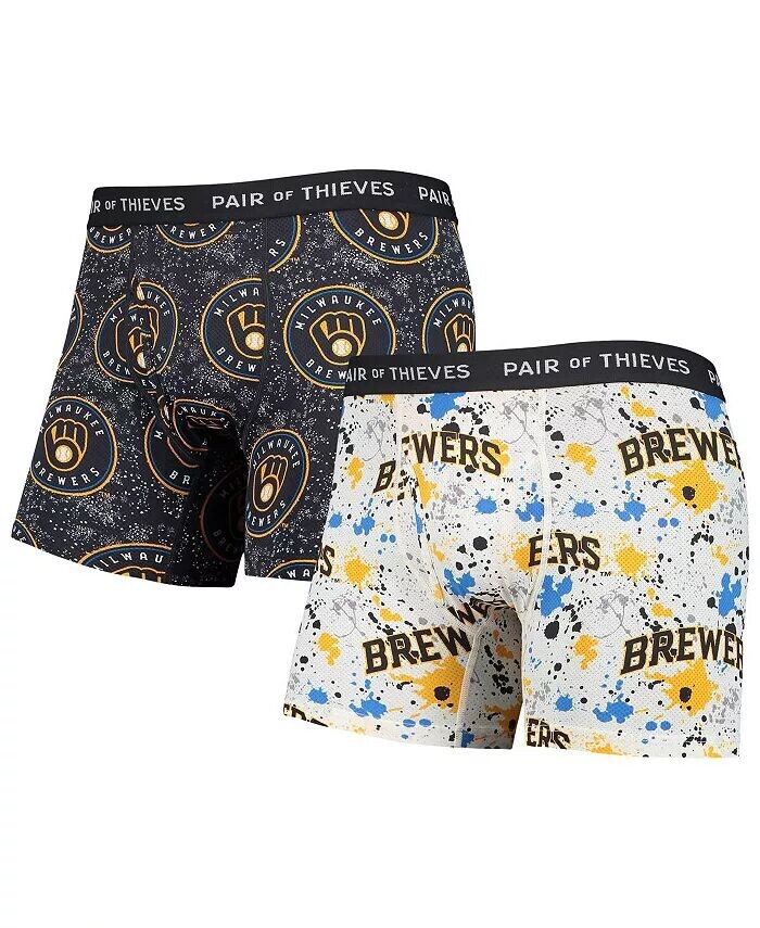 Мужские бело-темно-синие трусы-боксеры Milwaukee Brewers Super Fit, комплект из 2 шт Pair Of Thieves
Мужские бело-темно-синие трусы-боксеры Milwaukee Brewers Super Fit, комплект из 2 шт Pair Of Thieves