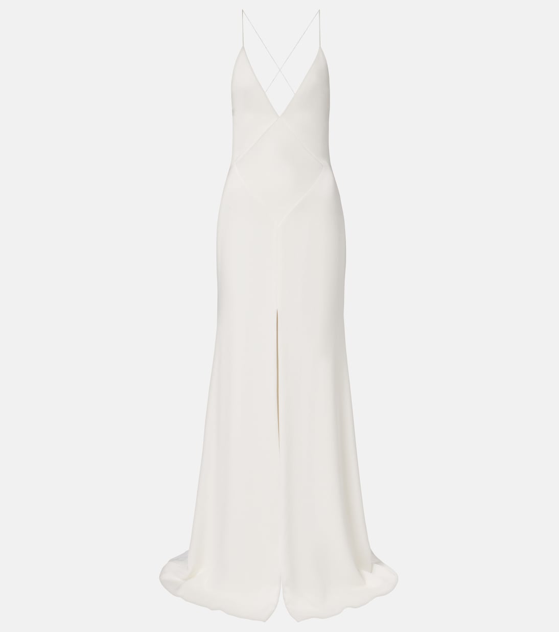 Платье из атласного крепа с открытой спиной Alex Perry, белый
Платье из атласного крепа с открытой спиной Alex Perry, белый