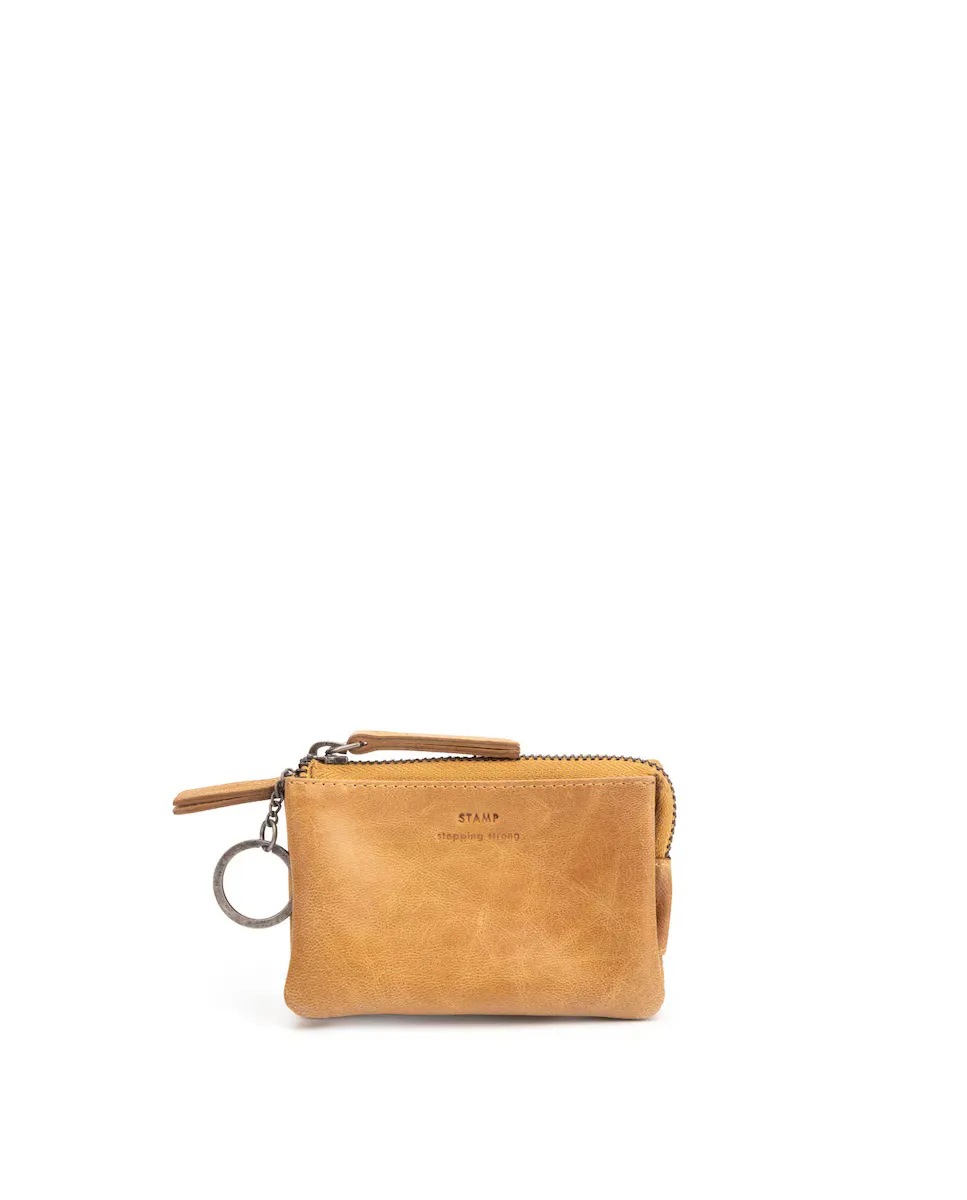 Женский двойной кошелек из хрустящей кожи Stamp, горчичный
Женский двойной кошелек из хрустящей кожи Stamp, горчичный