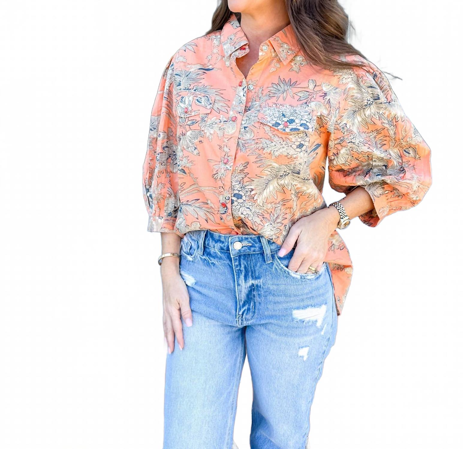 Рубашка на пуговицах в коралловом цвете Ivy Jane
Рубашка на пуговицах в коралловом цвете Ivy Jane