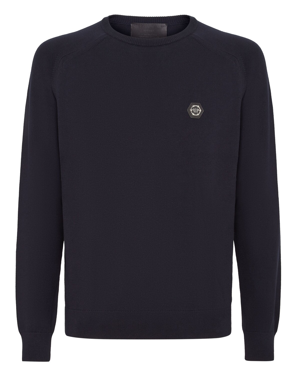 Хлопковый пуловер с круглым вырезом LS Philipp Plein, темно-синий
Хлопковый пуловер с круглым вырезом LS Philipp Plein, темно-синий