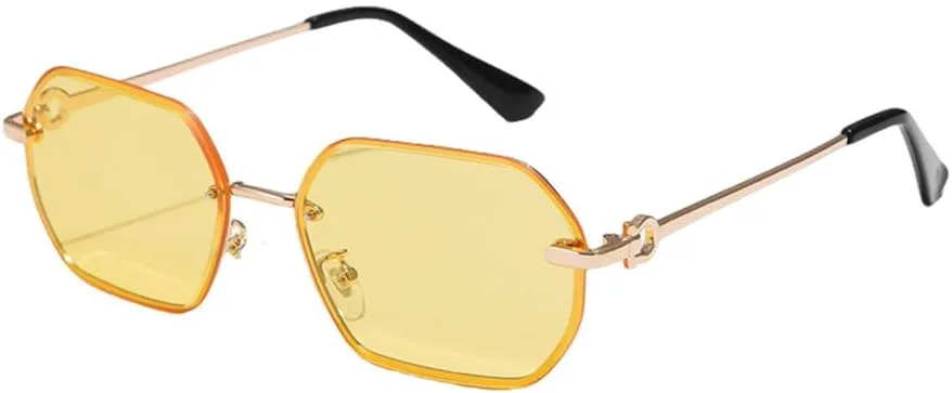 Металлические многоугольные солнцезащитные очки для женщин и мужчин, нестандартной формы, для вождения, черные, защита от УФ-излучения UV400 TYUVIVO, Yellow
Металлические многоугольные солнцезащитные очки для женщин и мужчин, нестандартной формы, для вождения, черные, защита от УФ-излучения UV400 TYUVIVO, Yellow