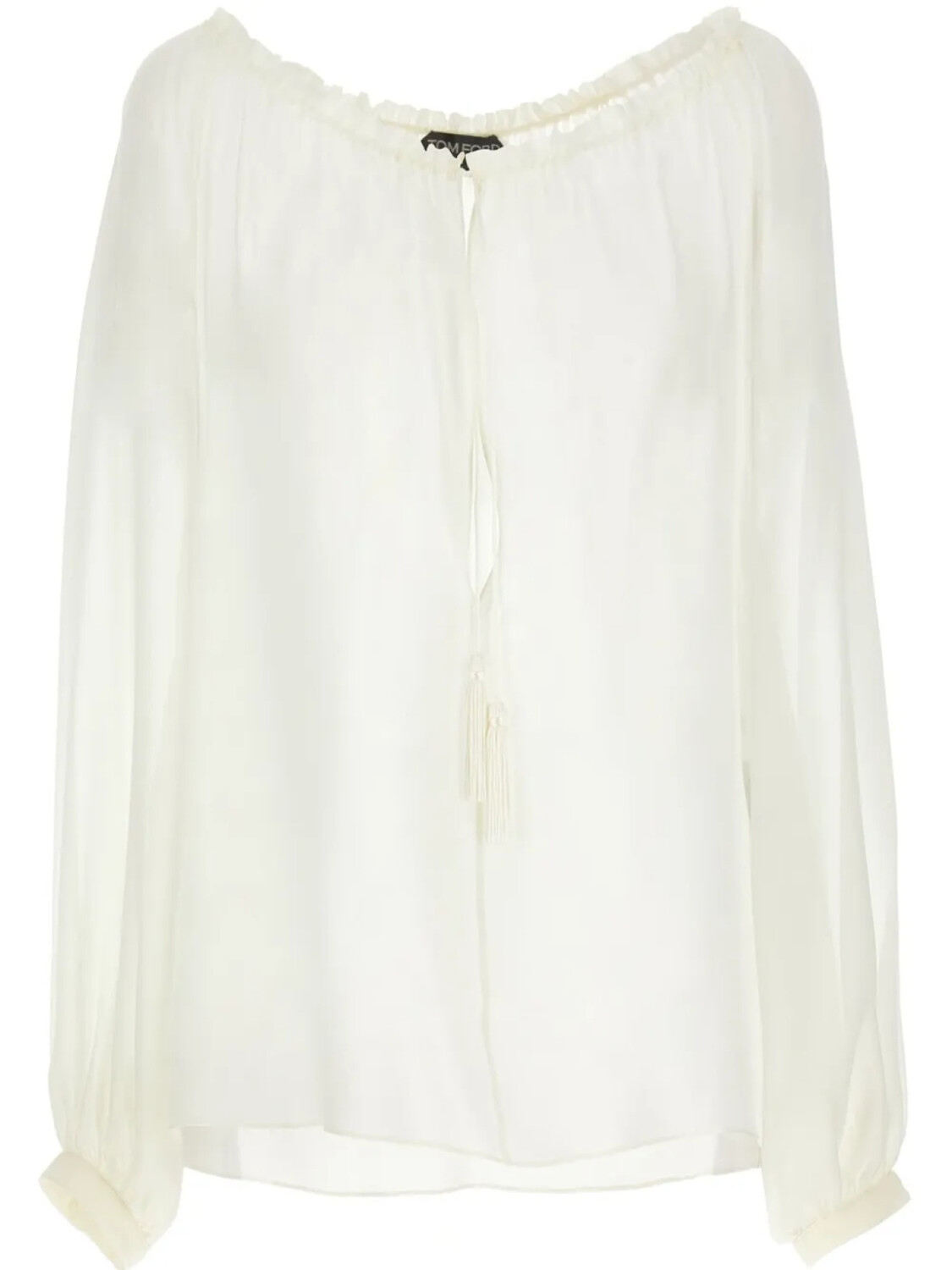 Шелковая блузка с длинными рукавами TOM FORD, белый
Шелковая блузка с длинными рукавами TOM FORD, белый