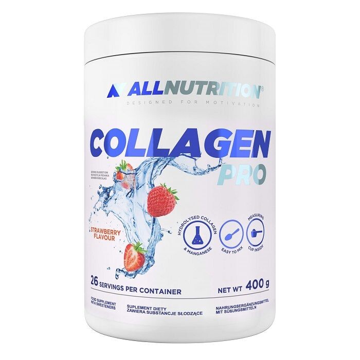Allnutrition Collagen Pro Strawberry препарат, укрепляющий суставы и улучшающий состояние кожи, волос и ногтей, 400 g
Allnutrition Collagen Pro Strawberry препарат, укрепляющий суставы и улучшающий состояние кожи, волос и ногтей, 400 g