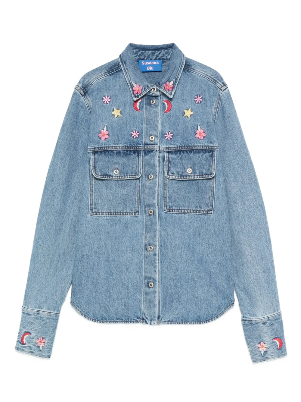 Джинсовая рубашка с цветочной вышивкой Susanna Blu, синий
Джинсовая рубашка с цветочной вышивкой Susanna Blu, синий