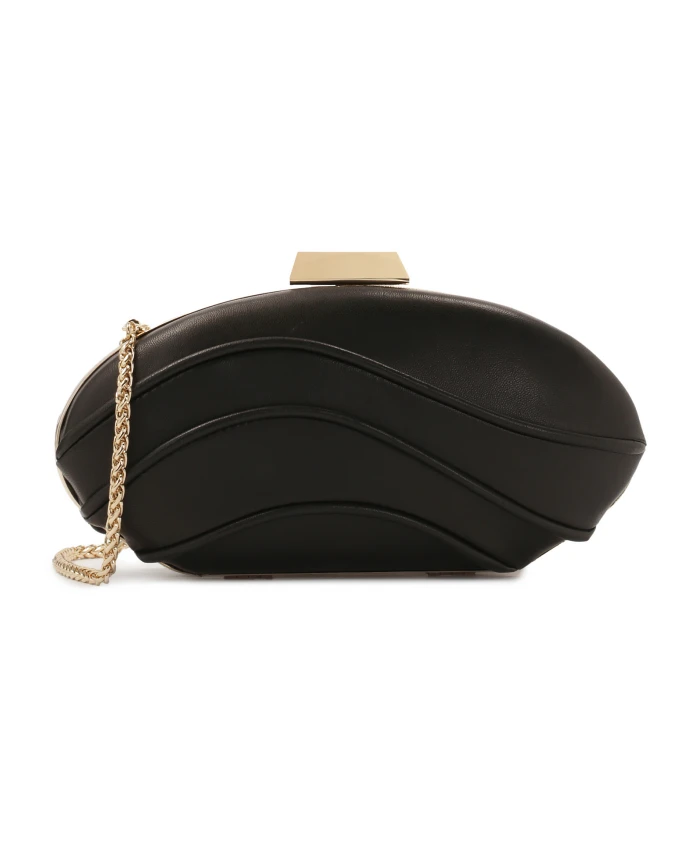 Стильная черная эллиптическая сумочка-клатч Kazar, черный
Стильная черная эллиптическая сумочка-клатч Kazar, черный