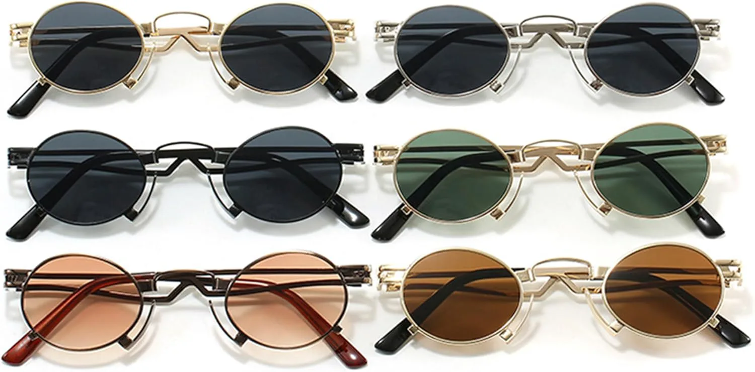 Солнцезащитные очки Bullabulling в стиле ретро, готика, стимпанк, маленькая круглая металлическая оправа, панк-стиль, круглые, мужские, UV400, Gold/Black
Солнцезащитные очки Bullabulling в стиле ретро, готика, стимпанк, маленькая круглая металлическая оправа, панк-стиль, круглые, мужские, UV400, Gold/Black