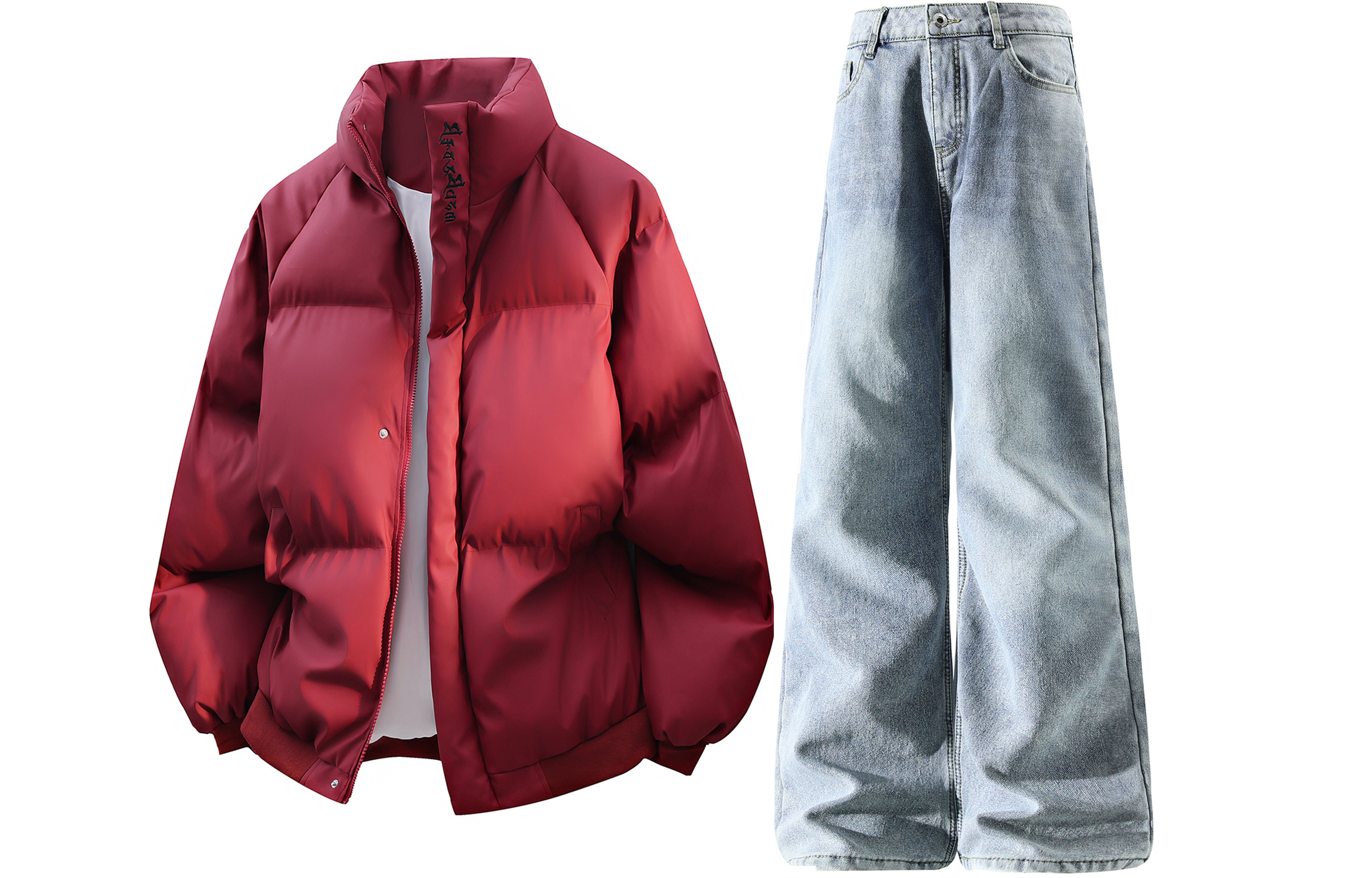 Повседневная спортивная одежда унисекс с воротником стойка утепленная X1617, burgundy puffer jacket+синий fleece-lined pants
Повседневная спортивная одежда унисекс с воротником стойка утепленная X1617, burgundy puffer jacket+синий fleece-lined pants