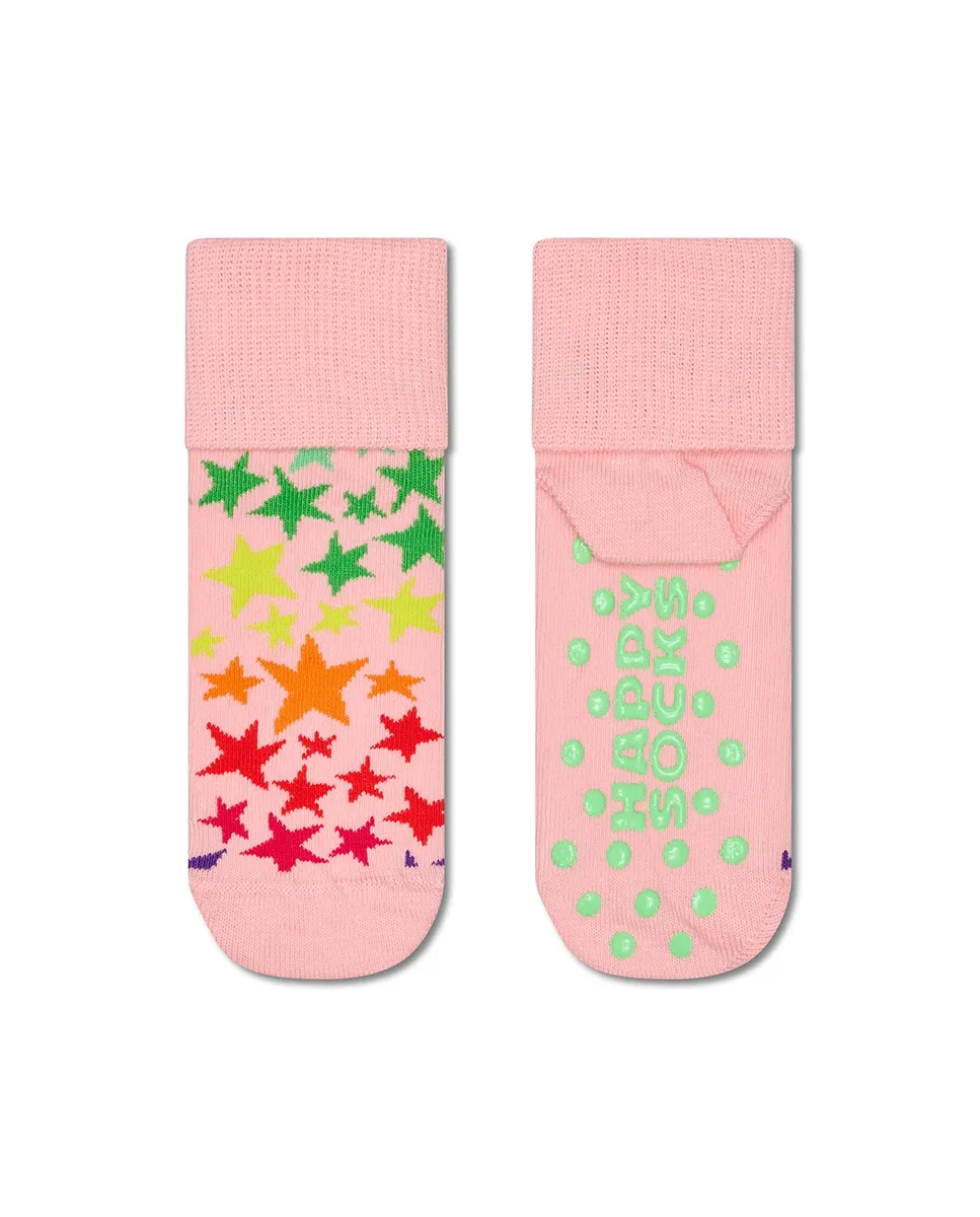Длинные противоскользящие носки для девочки розового цвета с рисунком звезд Happy Socks
Длинные противоскользящие носки для девочки розового цвета с рисунком звезд Happy Socks