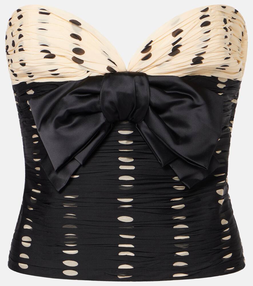 Топ из шифона с бантиком Plusdepois Valentino, Nero/Betulla
Топ из шифона с бантиком Plusdepois Valentino, Nero/Betulla