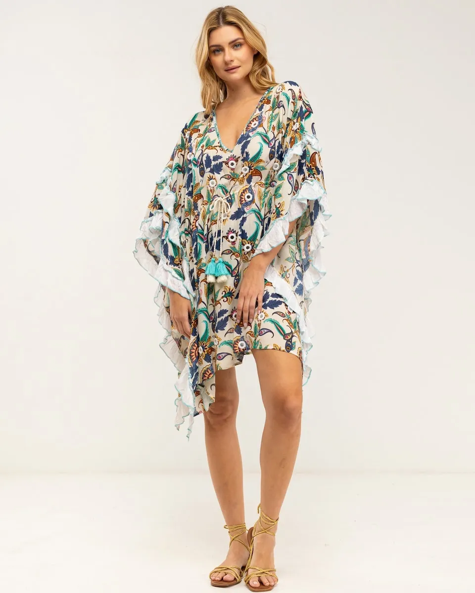 Вышитое платье-туника с принтом Tantra, бежевый
Вышитое платье-туника с принтом Tantra, бежевый