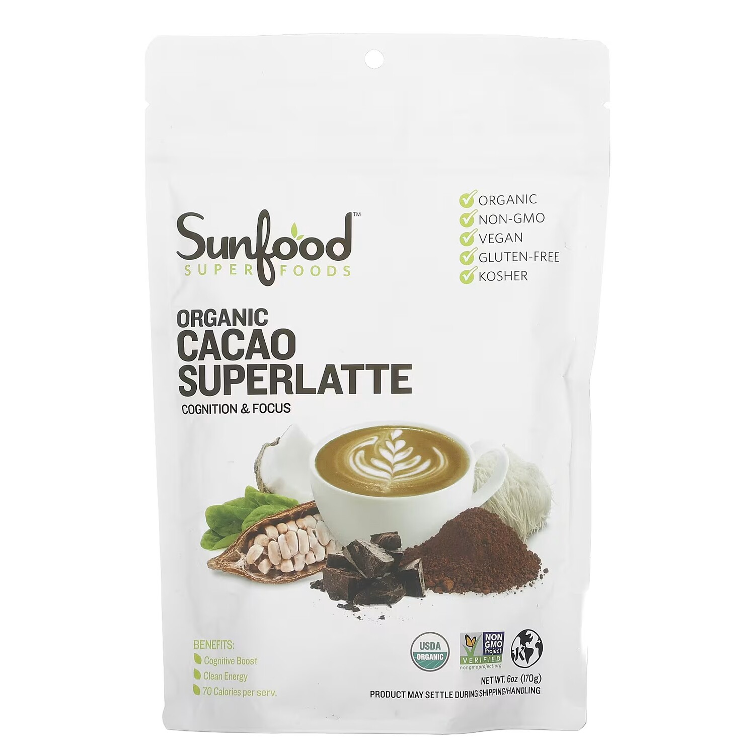Sunfood органический суперлатте какао 170 г (6 унций)
Sunfood органический суперлатте какао 170 г (6 унций)