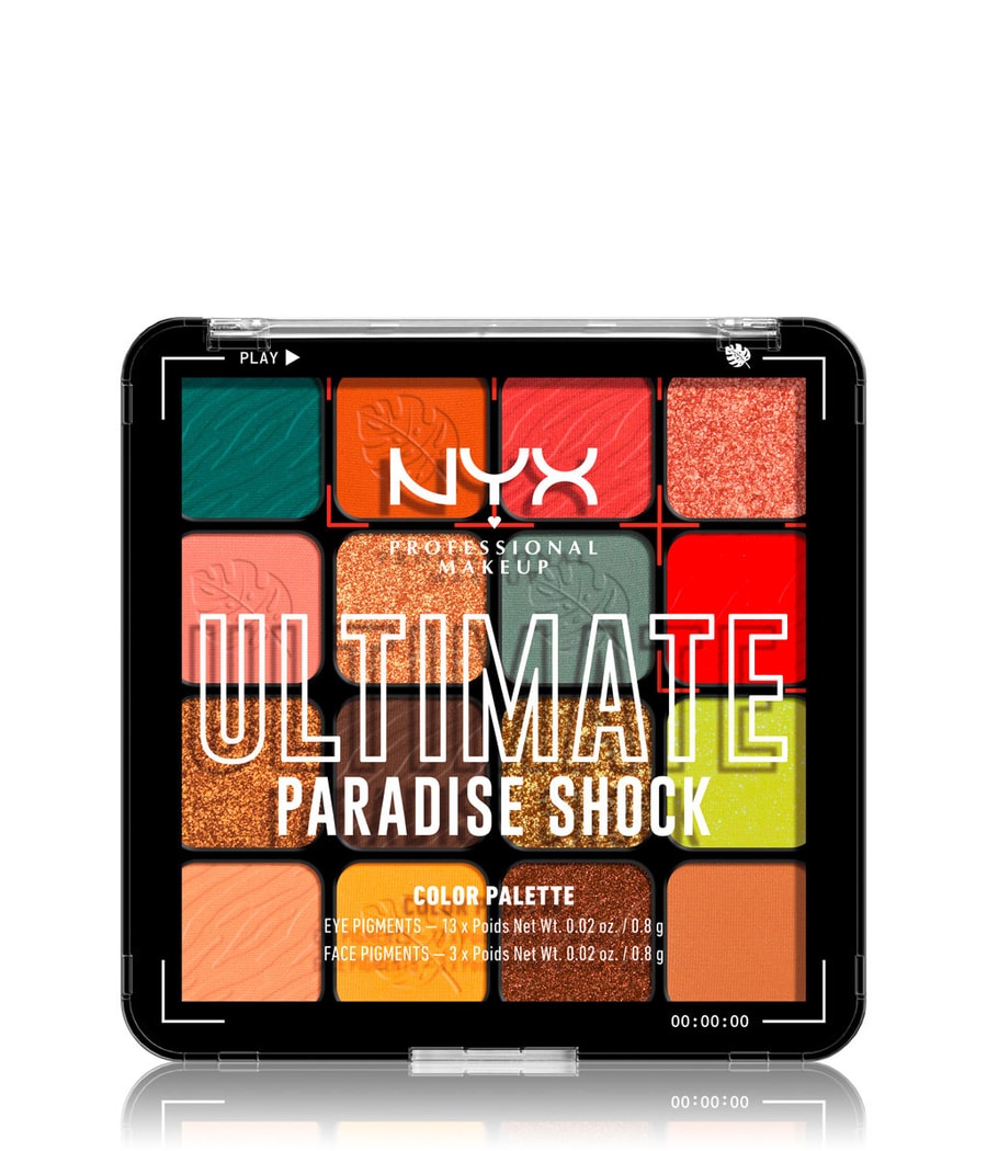 Палитра теней для век NYX Professional Makeup Ultimate Shad Pal 16-Pan, Nr. 02W - Paradise Shock, 1 шт. 
Палитра теней для век NYX Professional Makeup Ultimate Shad Pal 16-Pan, Nr. 02W - Paradise Shock, 1 шт.