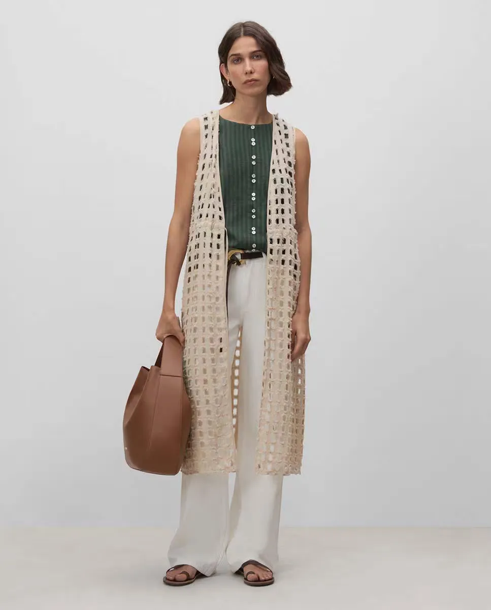 Женский жилет с длинными фантазиями Simorra, бежевый
Женский жилет с длинными фантазиями Simorra, бежевый