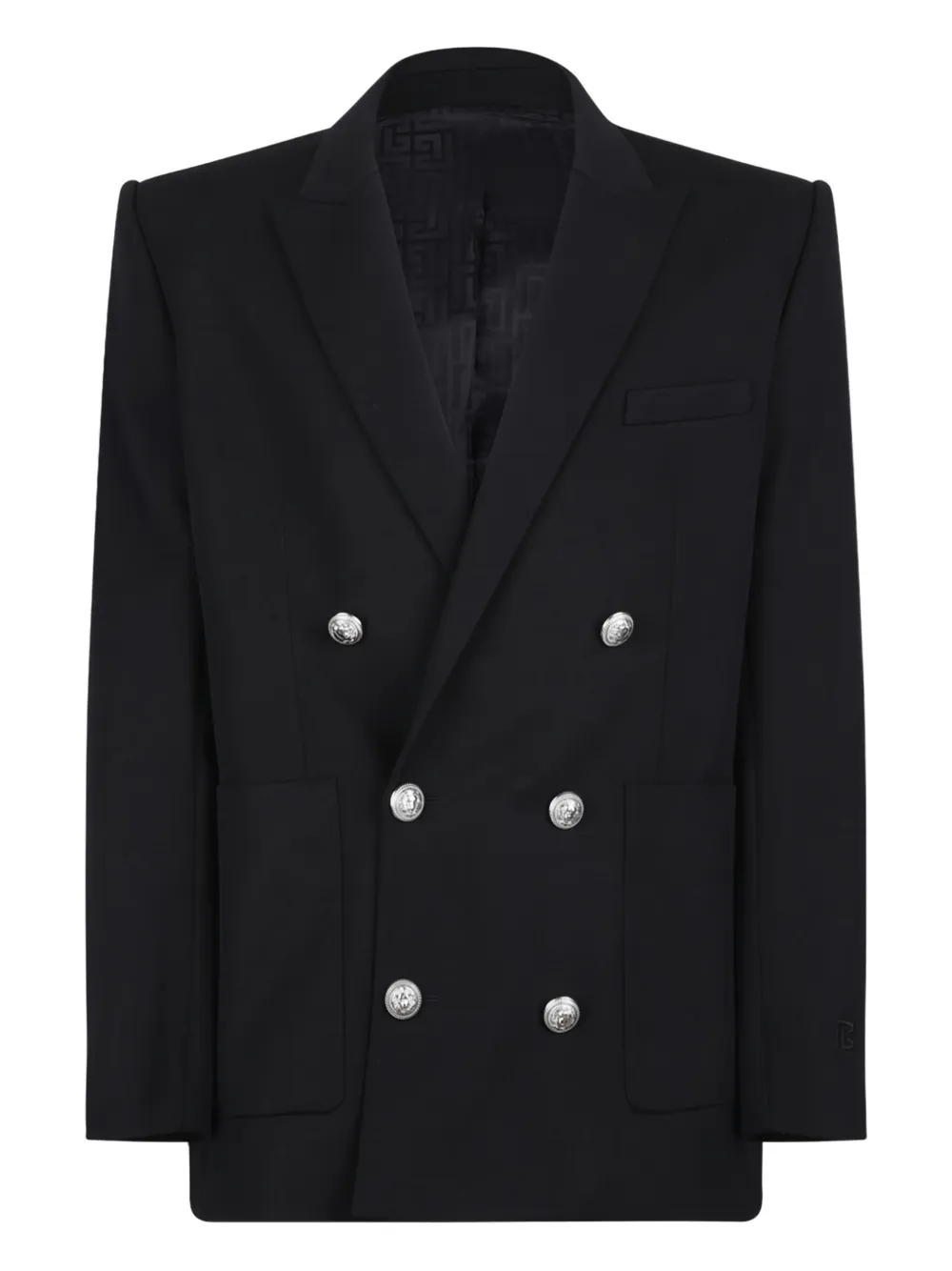Двубортный пиджак Balmain, черный
Двубортный пиджак Balmain, черный