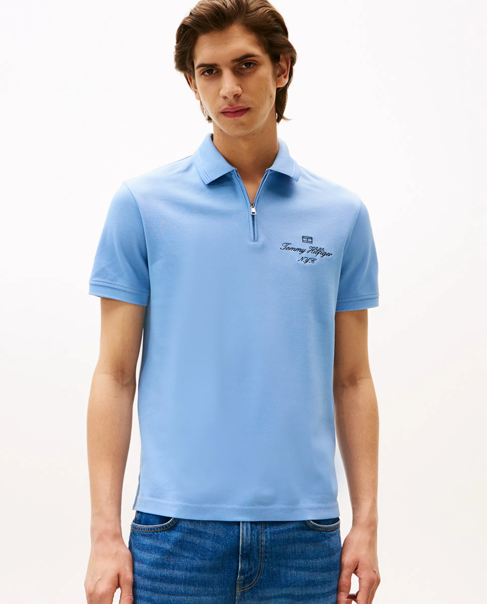 Мужская матовая поло с коротким рукавом Tommy Hilfiger, светло-голубой
Мужская матовая поло с коротким рукавом Tommy Hilfiger, светло-голубой