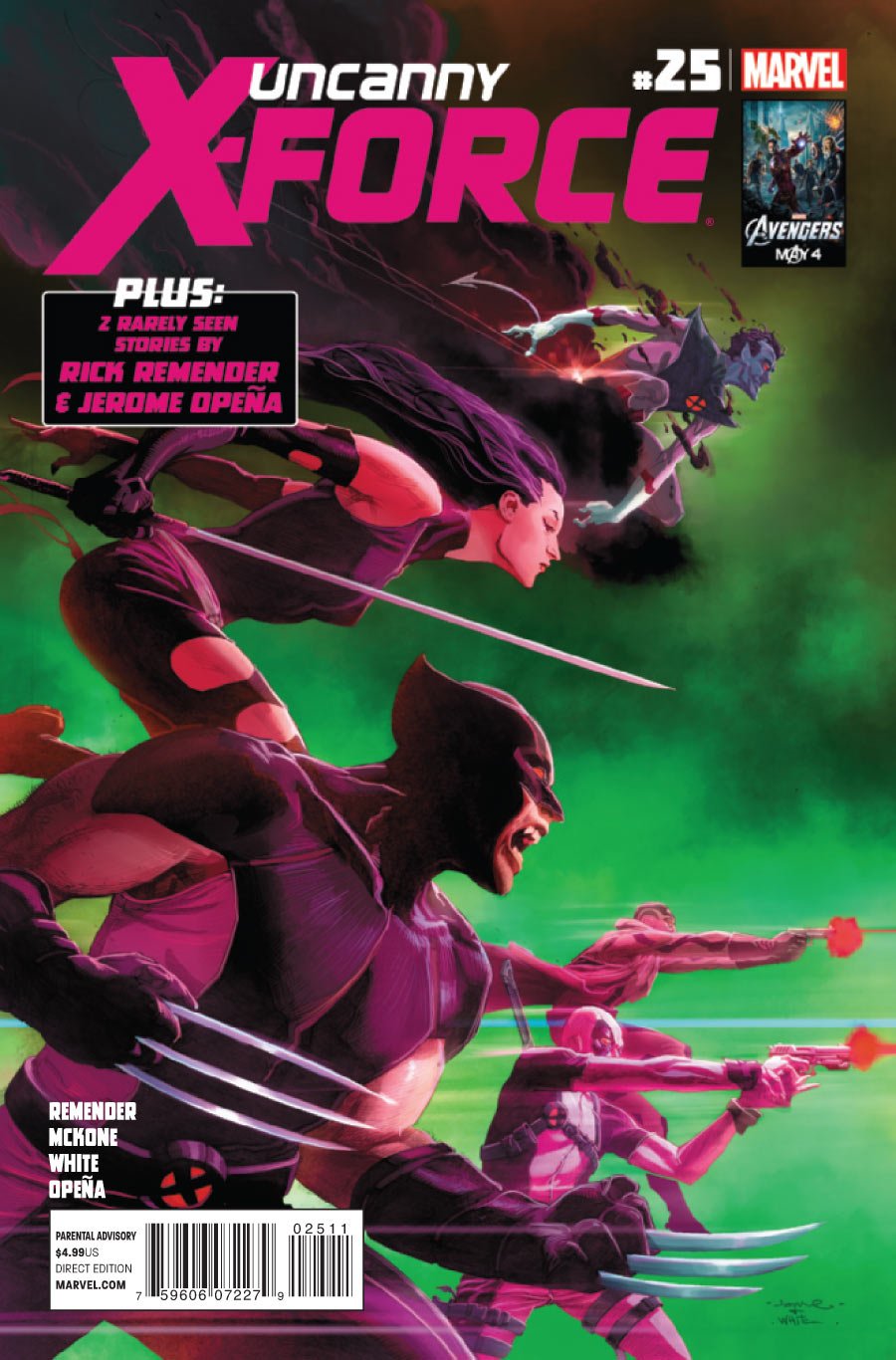 Uncanny X-force #25 "Who Are the Omegas and Why Must X-force Hunt Them Down" (Marvel)
Uncanny X-force #25 "Who Are the Omegas and Why Must X-force Hunt Them Down" (Marvel)