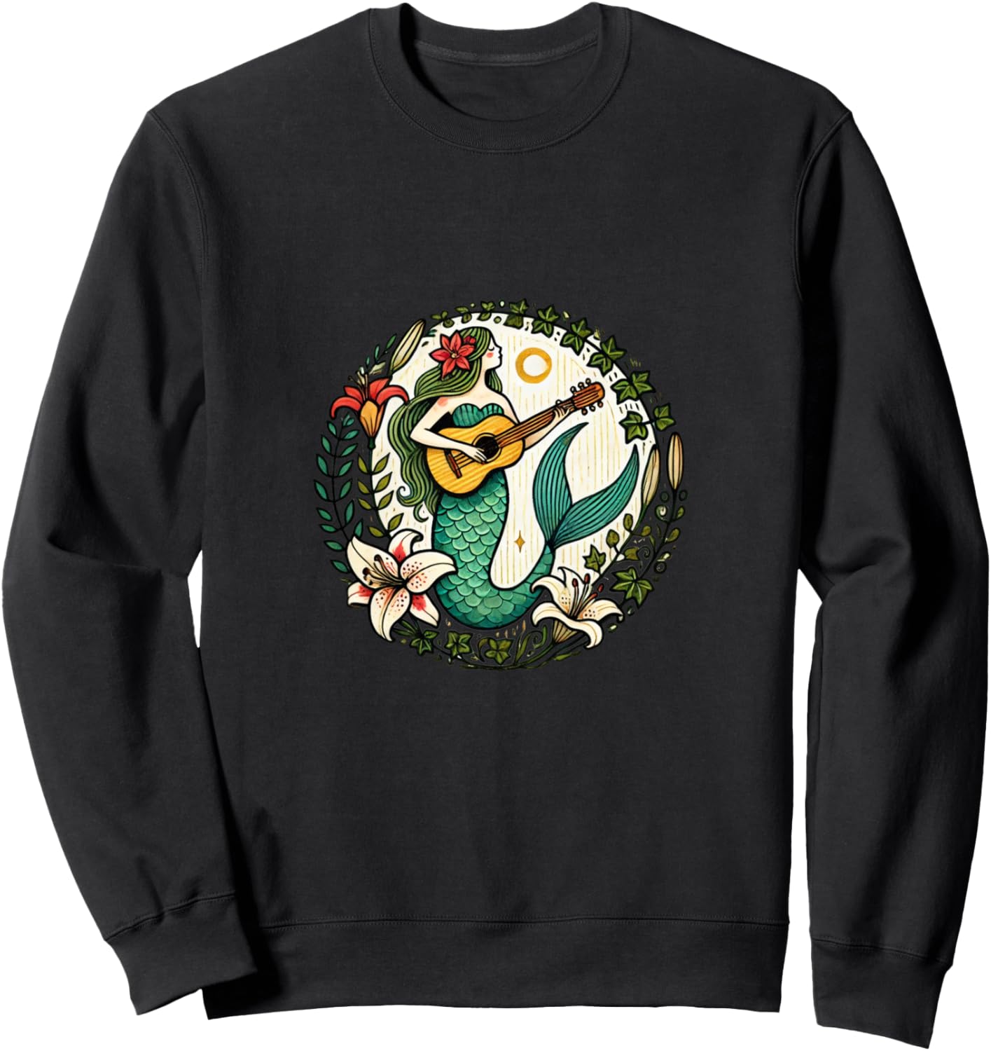 Иллюстрация русалки и гитары. Толстовка Cat Snugg, черный
Иллюстрация русалки и гитары. Толстовка Cat Snugg, черный