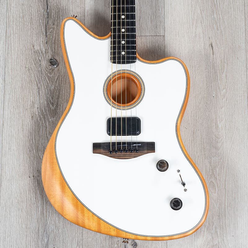 Акустическая гитара Fender American Acoustasonic Jazzmaster Guitar, Arctic White, Ebony Fretboard
Акустическая гитара Fender American Acoustasonic Jazzmaster Guitar, Arctic White, Ebony Fretboard
