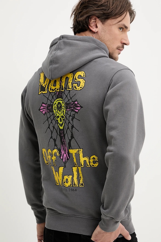 Хлопковая толстовка Vans, серый
Хлопковая толстовка Vans, серый