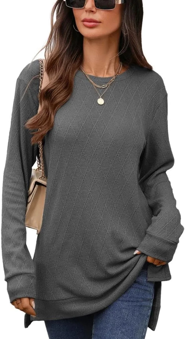 Женская футболка с длинным рукавом и круглым вырезом
Женская футболка с длинным рукавом и круглым вырезом