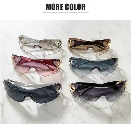 Солнцезащитные очки в форме сердца без оправы 2027 года для женщин и мужчин, большие солнцезащитные очки в винтажном стиле для мужчин и женщин MTZJH, Silver
Солнцезащитные очки в форме сердца без оправы 2027 года для женщин и мужчин, большие солнцезащитные очки в винтажном стиле для мужчин и женщин MTZJH, Silver