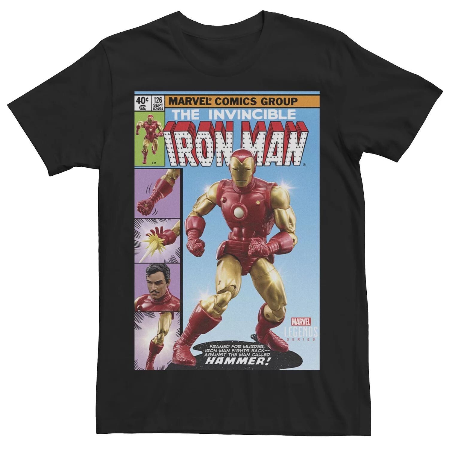 Мужская футболка из серии Marvel Legends The Invincible Iron Man с обложкой комиксов Licensed Character
Мужская футболка из серии Marvel Legends The Invincible Iron Man с обложкой комиксов Licensed Character