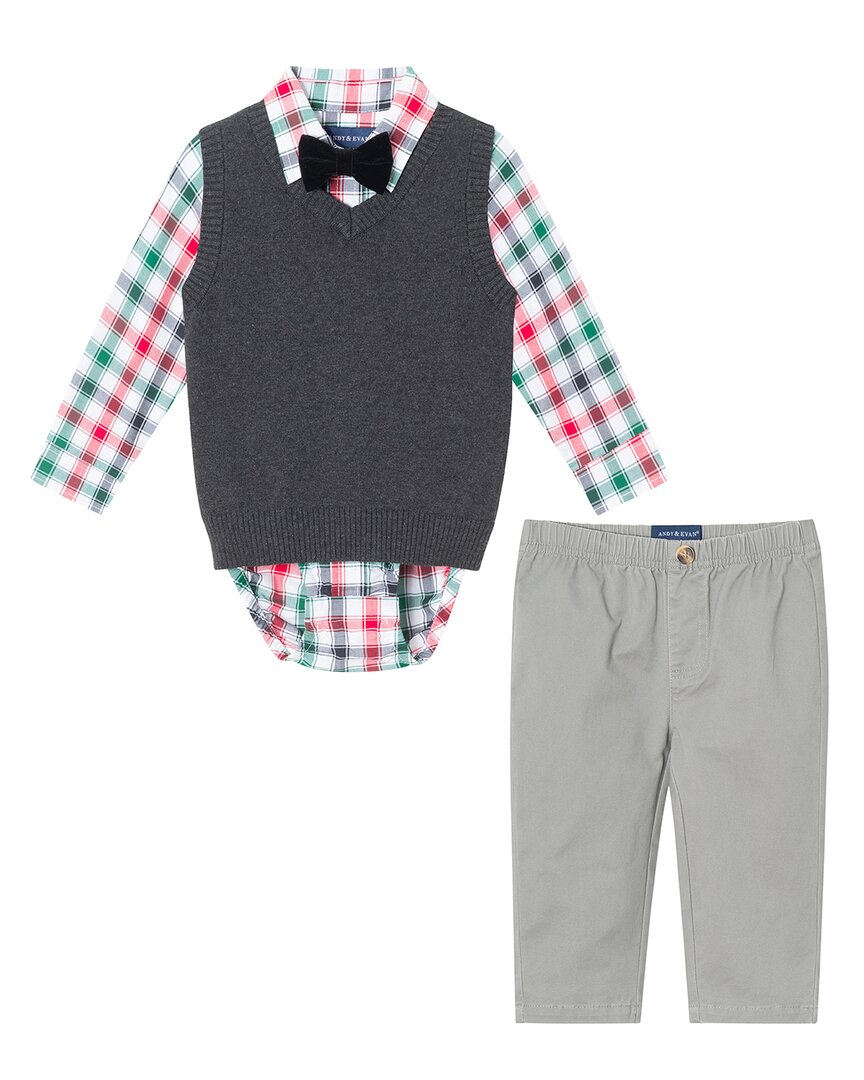 Комплект свитеров на пуговицах в клетку Andy & Evan, белый
Комплект свитеров на пуговицах в клетку Andy & Evan, белый