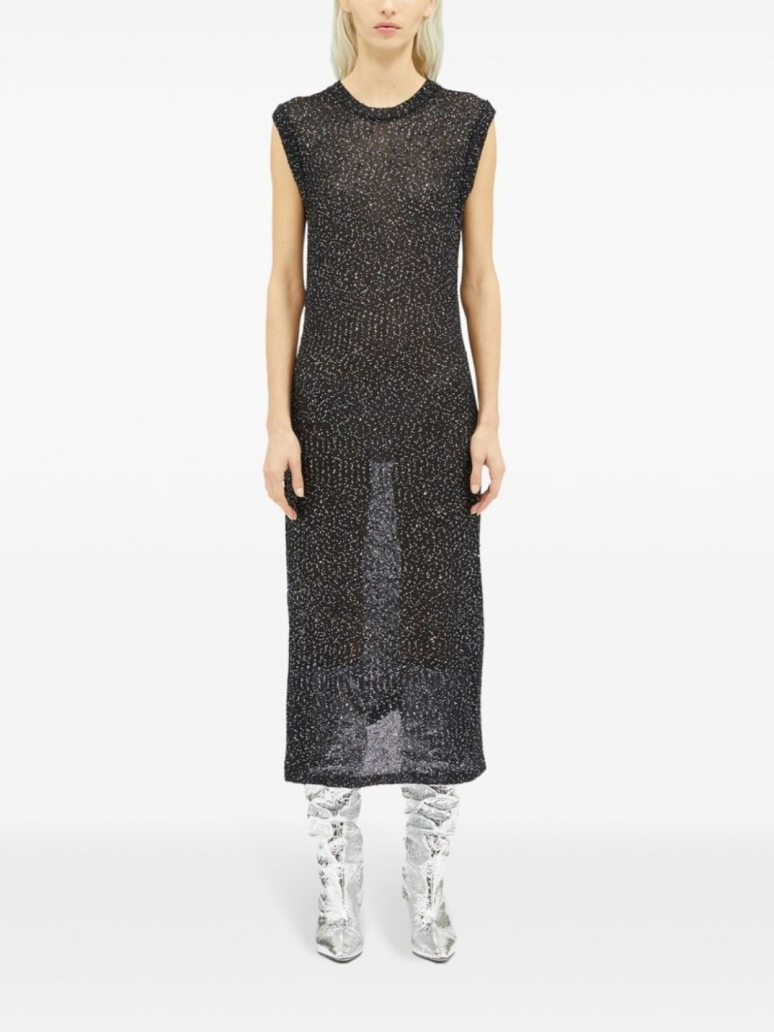 MSGM прозрачное платье мини с пайетками, черный
MSGM прозрачное платье мини с пайетками, черный