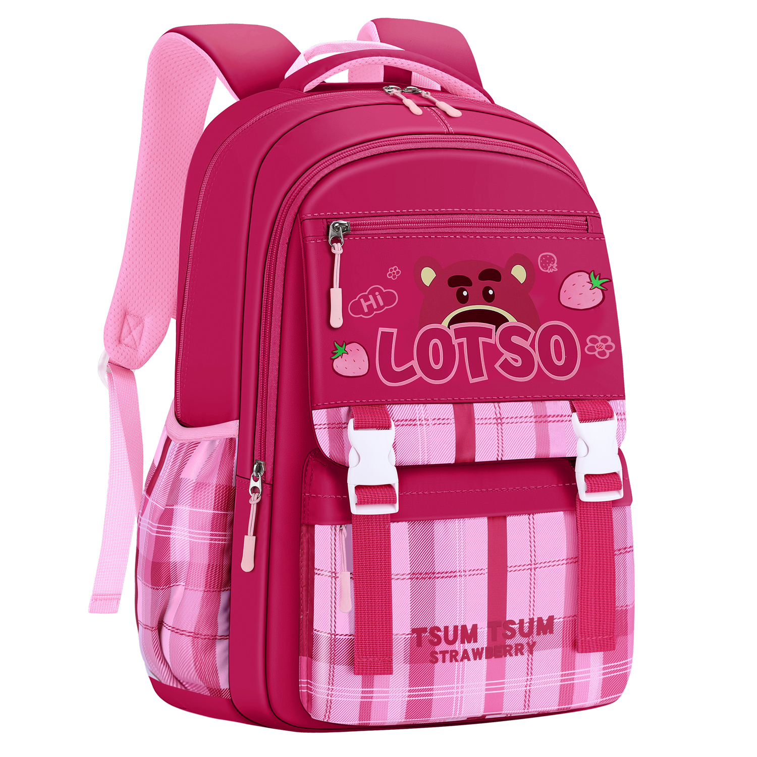 Disney Женский рюкзак из полиэстера серии "Клубничный мишка" в розово-красном цвете, Strawberry Bear Plaid Backpack - Rose Red
Disney Женский рюкзак из полиэстера серии "Клубничный мишка" в розово-красном цвете, Strawberry Bear Plaid Backpack - Rose Red