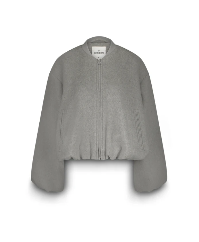 Классическая шерстяная куртка-бомбер Summum Woman, серый
Классическая шерстяная куртка-бомбер Summum Woman, серый
