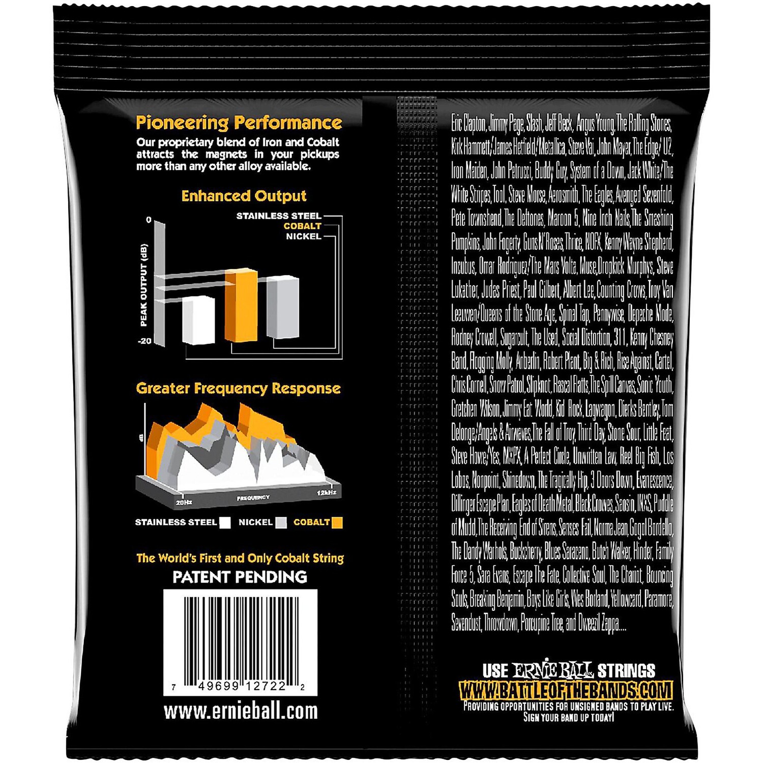 Струны для электрогитары Ernie Ball 2722 Cobalt Hybrid Slinky
Струны для электрогитары Ernie Ball 2722 Cobalt Hybrid Slinky