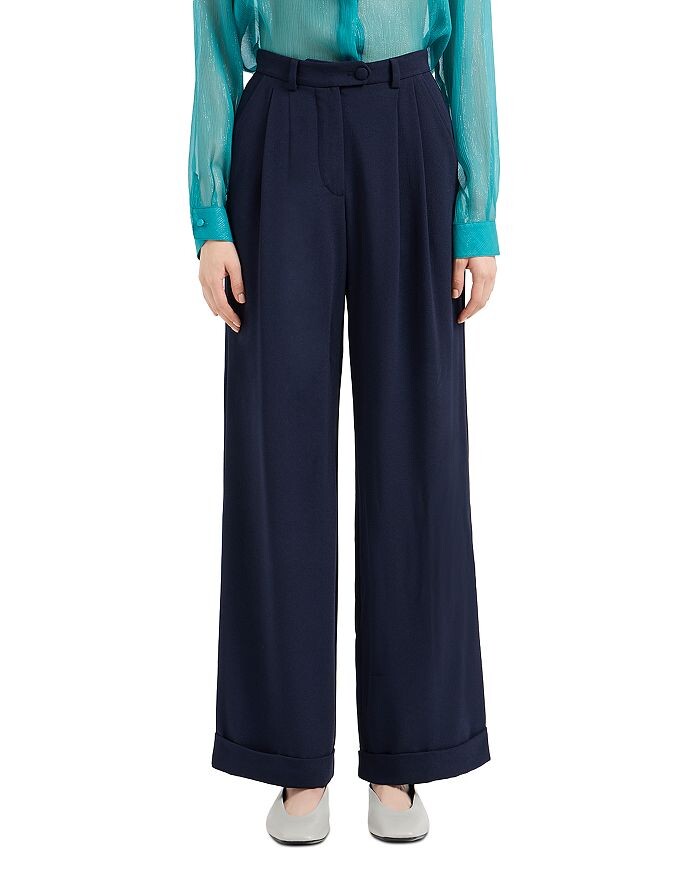 Брюки из эластичного полиэстера Emporio Armani с закатанными манжетами, синий
Брюки из эластичного полиэстера Emporio Armani с закатанными манжетами, синий