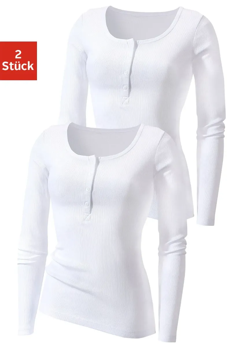 Рубашка H.I.S с длинными рукавами и планкой на пуговицах спереди из модной ребристой ткани, белый
Рубашка H.I.S с длинными рукавами и планкой на пуговицах спереди из модной ребристой ткани, белый