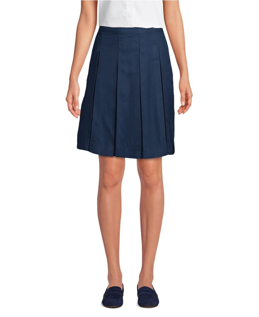 Женская юбка-плиссе до колена, однотонная Lands' End, Academic classic navy
Женская юбка-плиссе до колена, однотонная Lands' End, Academic classic navy
