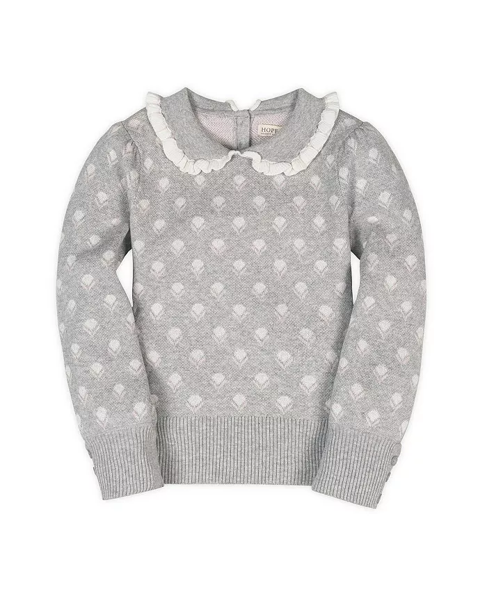 Органический свитер с длинными рукавами и воротником Питер Пэн для маленьких и больших девочек Hope & Henry, серый
Органический свитер с длинными рукавами и воротником Питер Пэн для маленьких и больших девочек Hope & Henry, серый