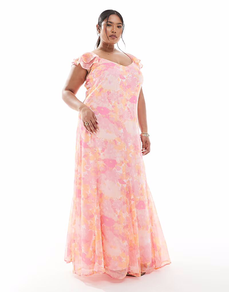 Платье длиной до щиколотки Vero Moda Curve Smilla с рукавами-крылышками и розовым размытым цветочным принтом
Платье длиной до щиколотки Vero Moda Curve Smilla с рукавами-крылышками и розовым размытым цветочным принтом