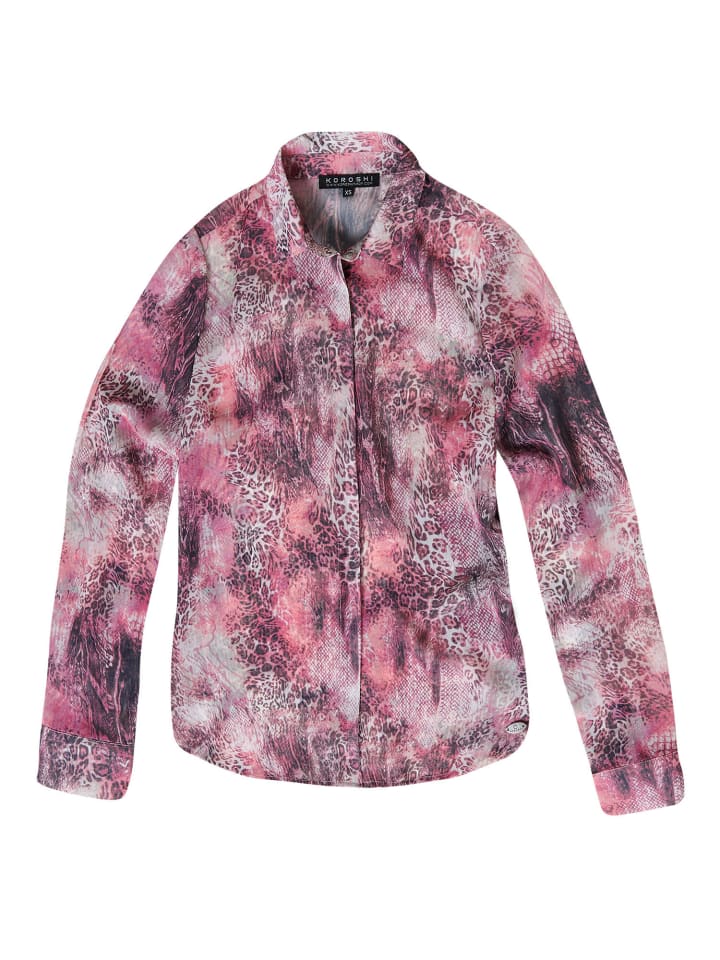 Женская рубашка с длинными рукавами и красочным принтом KOROSHI
Женская рубашка с длинными рукавами и красочным принтом KOROSHI