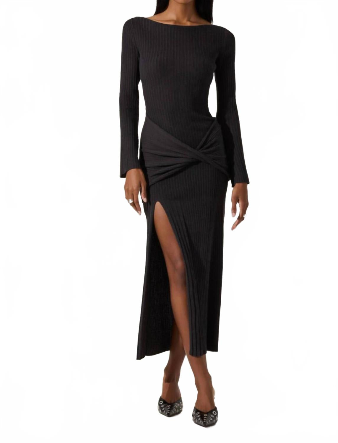 Арвин Макси Свитер-платье в цвете древесный уголь ASTR, Charcoal 
Арвин Макси Свитер-платье в цвете древесный уголь ASTR, Charcoal