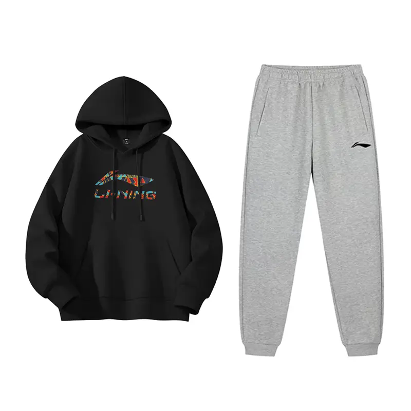 Li Ning Casual Sportswear Unisex Li-Ning, черный fleece-lined pullover hoodie+coin серый cuffed sweatpants
Li Ning Casual Sportswear Unisex Li-Ning, черный fleece-lined pullover hoodie+coin серый cuffed sweatpants