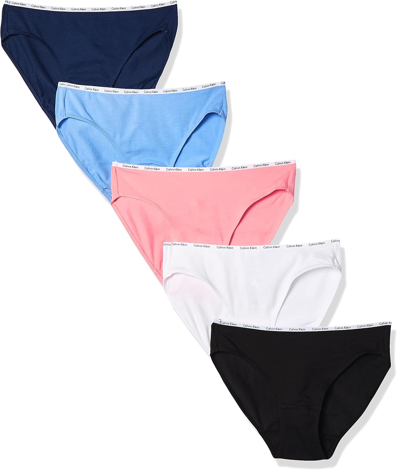 Женские трусики-бикини Calvin Klein из хлопка с эластичным логотипом, упаковка 5 шт., Black/White/Genie/Tender/Coastal
Женские трусики-бикини Calvin Klein из хлопка с эластичным логотипом, упаковка 5 шт., Black/White/Genie/Tender/Coastal