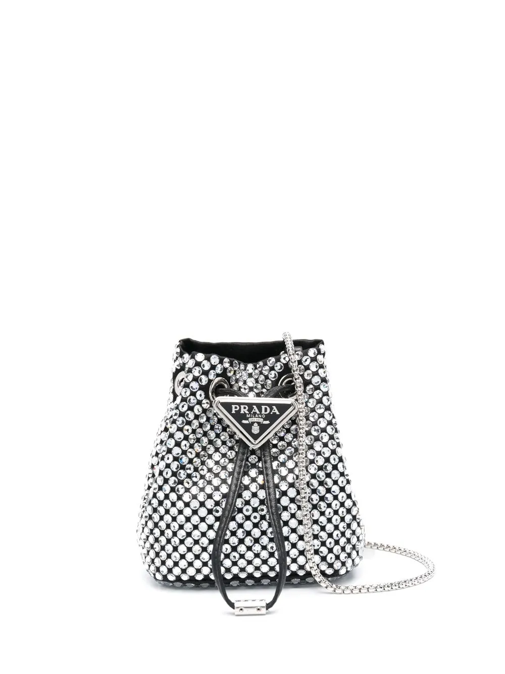 Мини-сумка с заклепками и логотипом Prada, черный
Мини-сумка с заклепками и логотипом Prada, черный