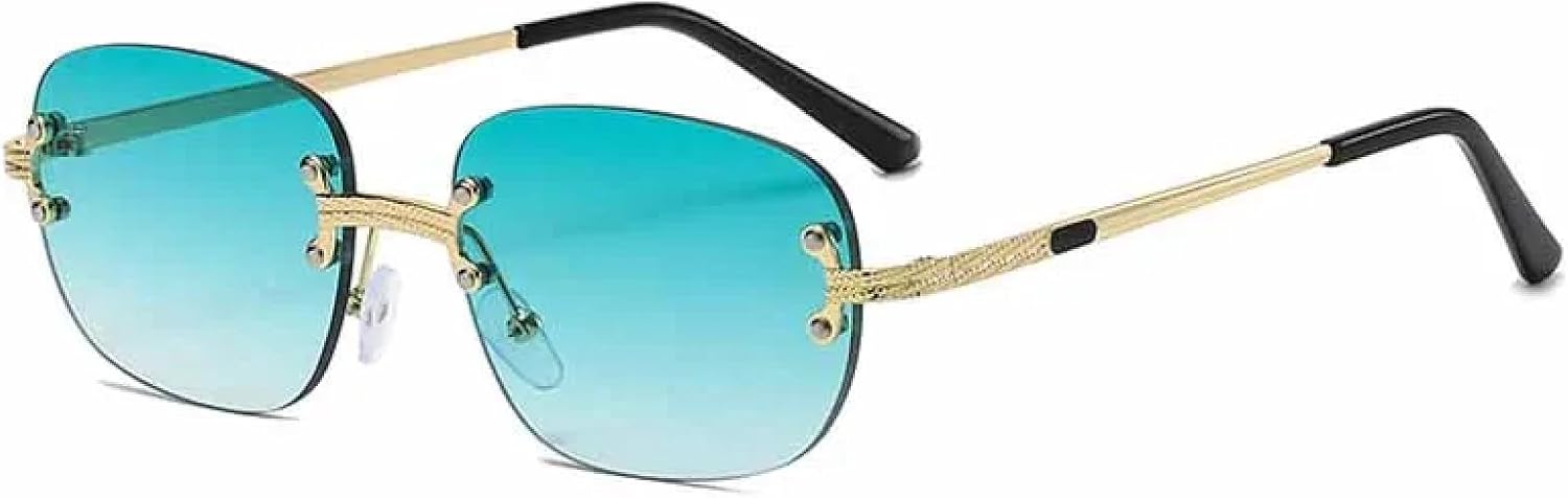 Модные панк-солнцезащитные очки без оправы с овальными металлическими дужками для женщин и мужчин, роскошные дорожные солнцезащитные очки с защитой от УФ-излучения UV400 TKKTLLT, Gold Gradient Green
Модные панк-солнцезащитные очки без оправы с овальными металлическими дужками для женщин и мужчин, роскошные дорожные солнцезащитные очки с защитой от УФ-излучения UV400 TKKTLLT, Gold Gradient Green