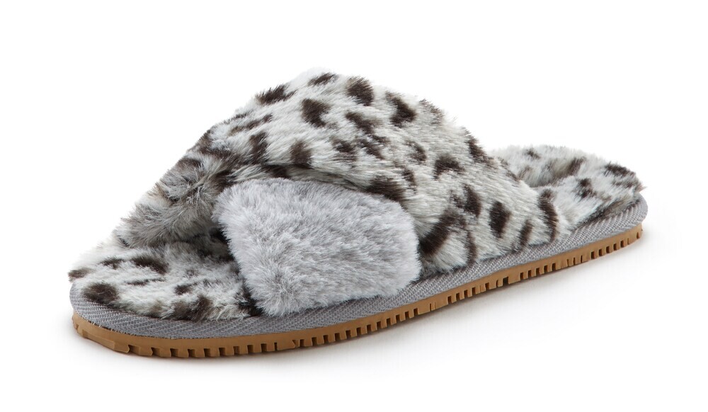 Домашние тапочки Lascana, серый 
Домашние тапочки Lascana, серый